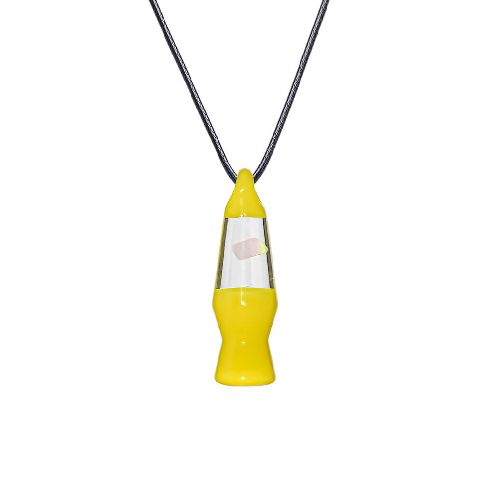 LAVA LAMP GLASS PENDANT- Premium borosilicate glass smoking accessories from Calibear Glass. Ideal for dabbing, providing smooth hits and durability. Shop high-quality dab rigs, water pipes, bongs, erig glasses and glass smoking accessories at Calibear Glass. Elevate your smoking experience with a durable and stylish glass dab rig. Free shipping on all orders.