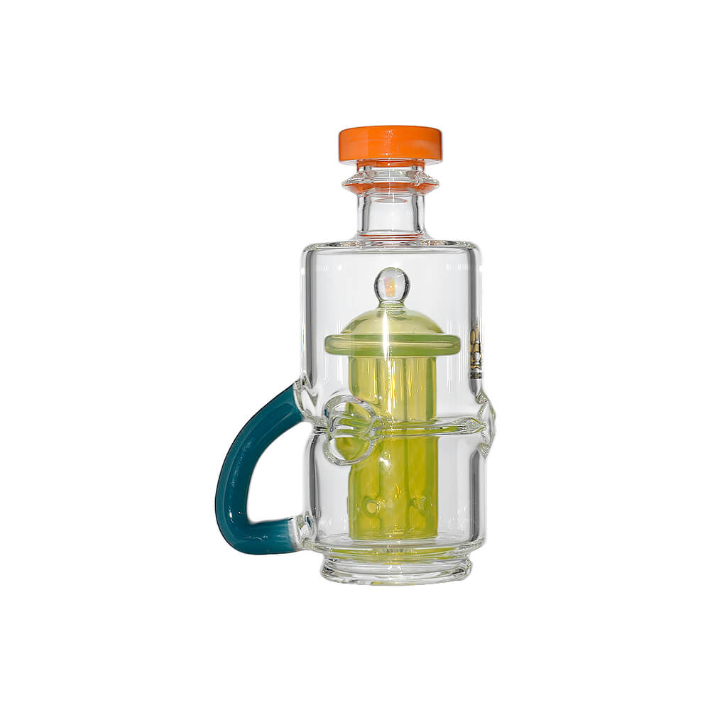 MINI FRENCH PRESS RECYCLER RIG GLASS ATTACHMENT FOR PUFFCO OG&PEAK- Premium puffco glass attachment from Calibear Glass. Ideal for dabbing, providing smooth hits and durability. Shop high-quality dab rigs, water pipes, bongs, erig glasses and glass smokin