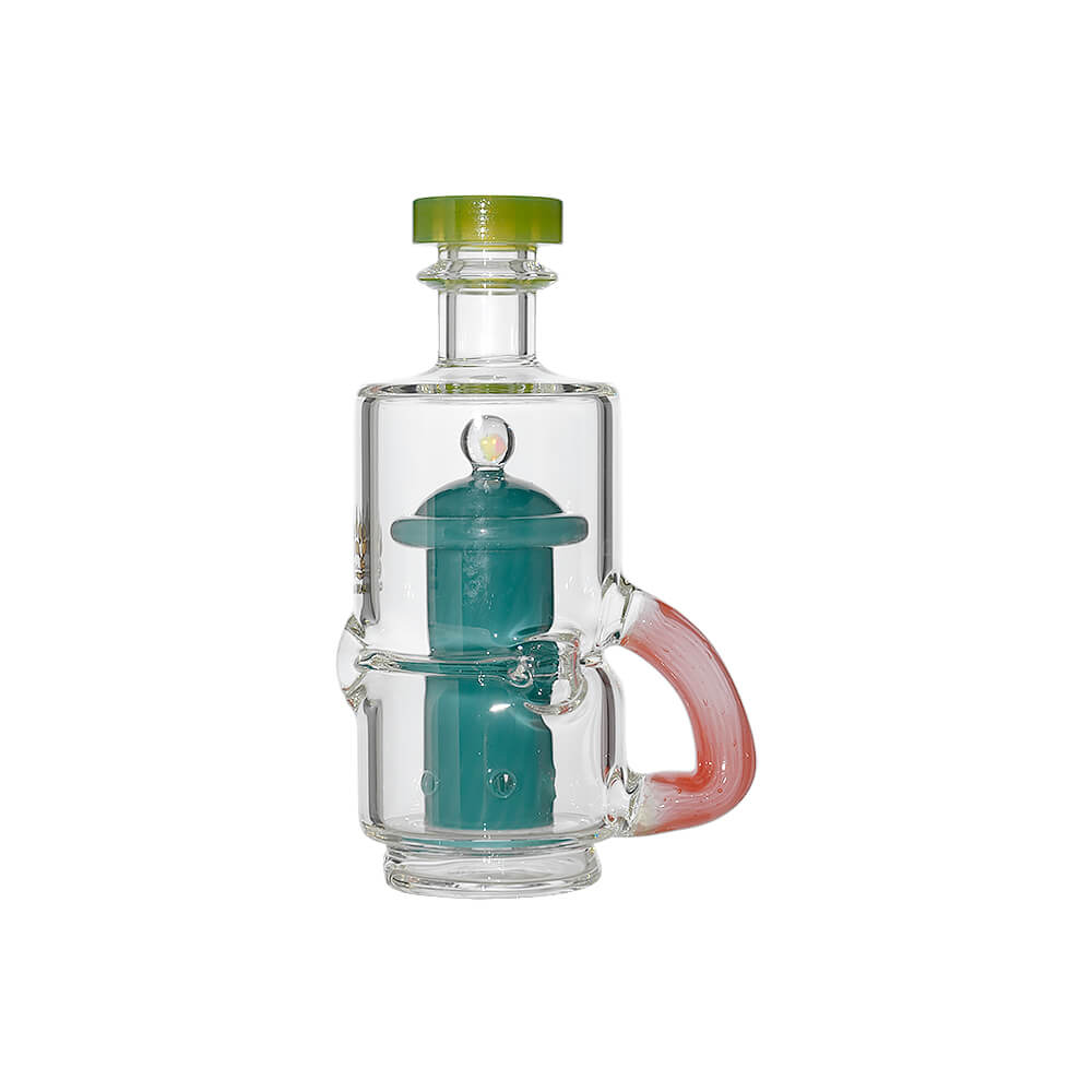 MINI FRENCH PRESS RECYCLER RIG GLASS ATTACHMENT FOR PUFFCO OG&PEAK- Premium puffco glass attachment from Calibear Glass. Ideal for dabbing, providing smooth hits and durability. Shop high-quality dab rigs, water pipes, bongs, erig glasses and glass smokin
