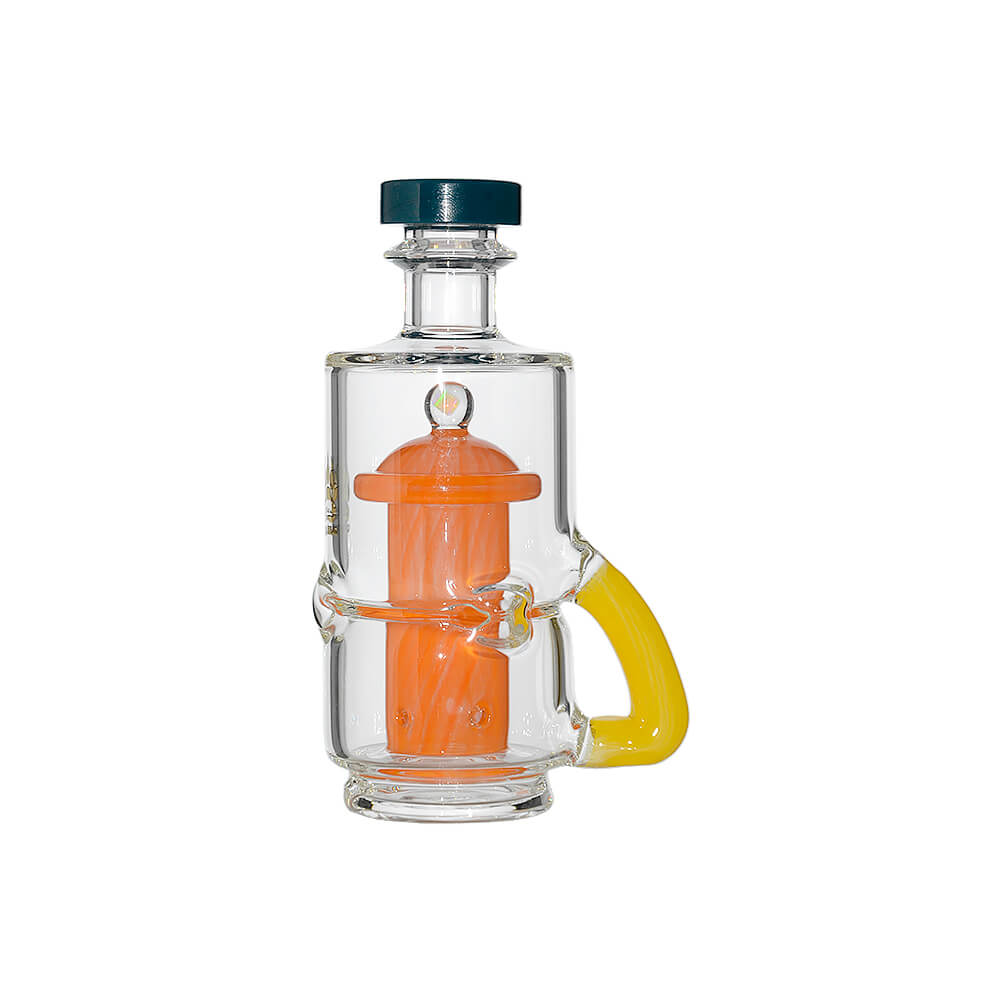 MINI FRENCH PRESS RECYCLER RIG GLASS ATTACHMENT FOR PUFFCO OG&PEAK- Premium puffco glass attachment from Calibear Glass. Ideal for dabbing, providing smooth hits and durability. Shop high-quality dab rigs, water pipes, bongs, erig glasses and glass smokin