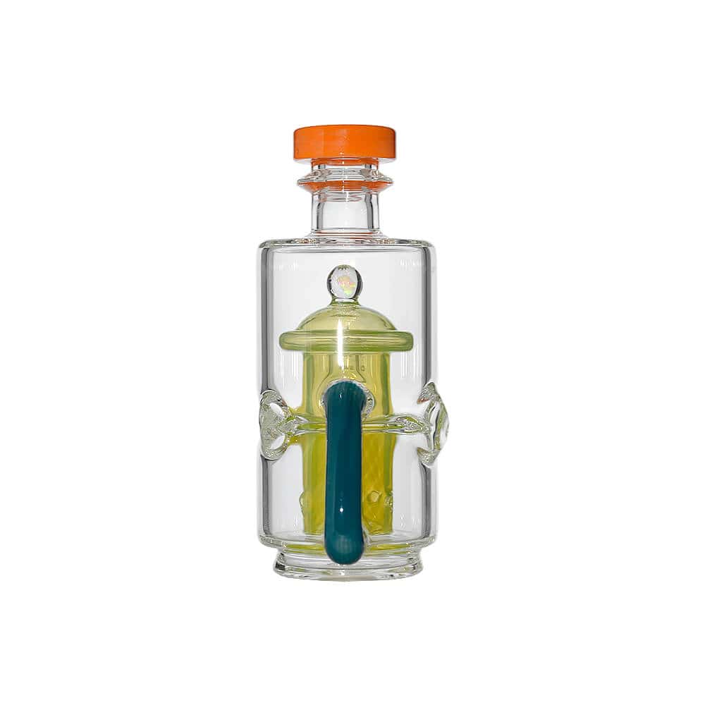 MINI FRENCH PRESS RECYCLER RIG GLASS ATTACHMENT FOR PUFFCO OG&PEAK- Premium puffco glass attachment from Calibear Glass. Ideal for dabbing, providing smooth hits and durability. Shop high-quality dab rigs, water pipes, bongs, erig glasses and glass smokin