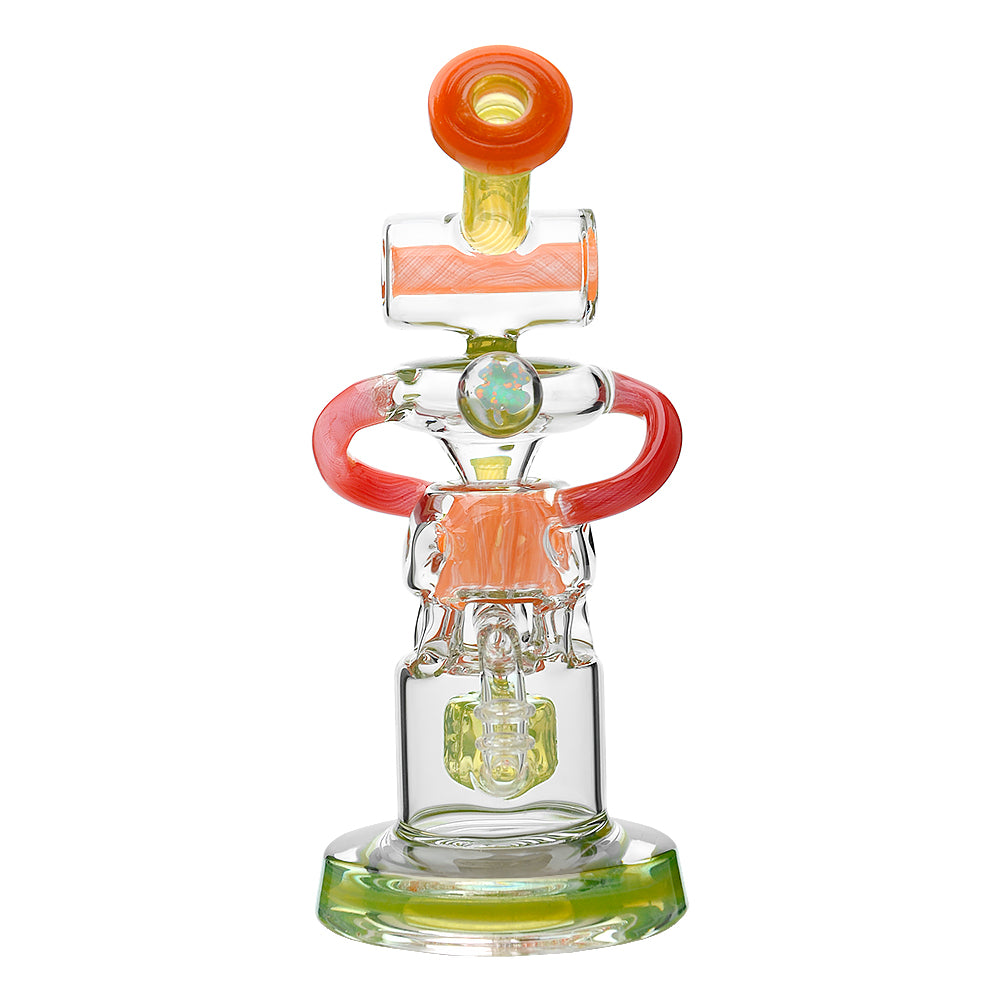 MULTI-CHAMBER RECYCLER GLASS RIG- Premium borosilicate glass dab rig from Calibear Glass. Ideal for dabbing, providing smooth hits and durability. Shop high-quality dab rigs, water pipes, bongs, erig glasses and glass smoking accessories at Calibear Glass. Elevate your smoking experience with a durable and stylish glass dab rig. Free shipping on all orders.