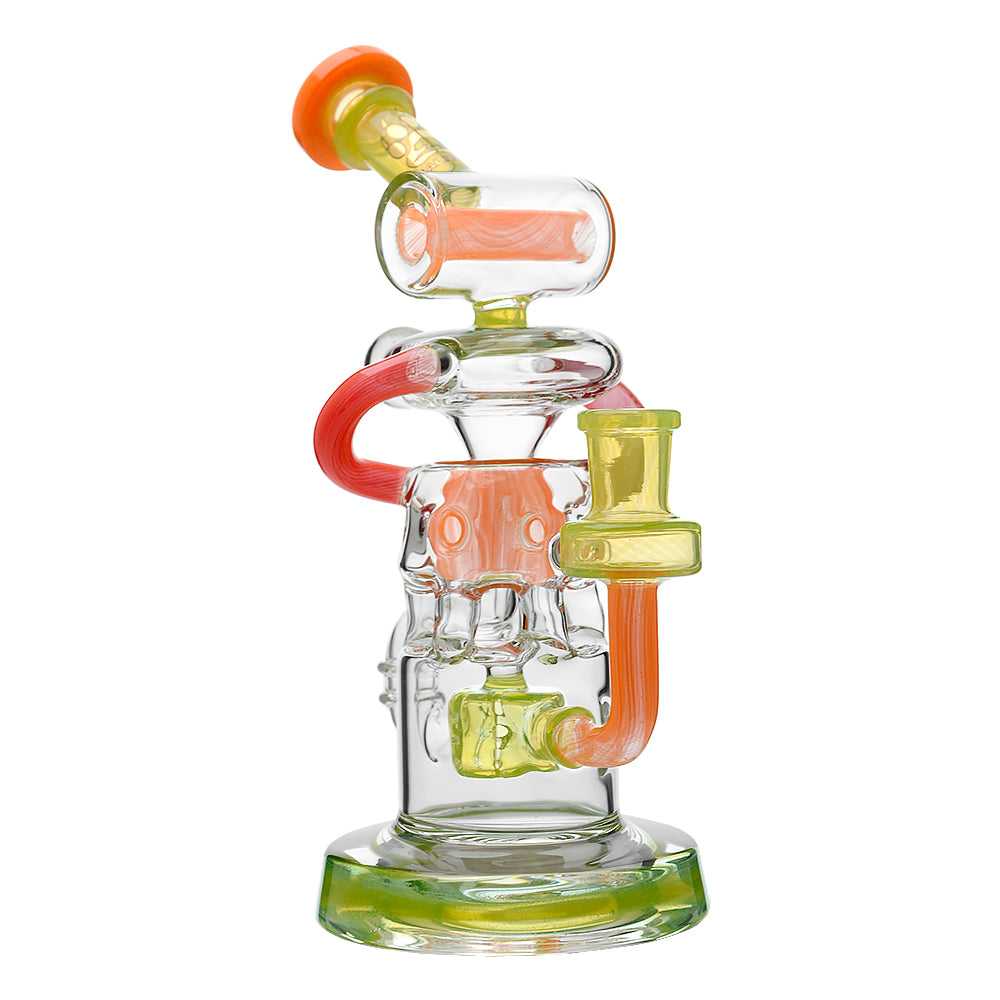 MULTI-CHAMBER RECYCLER GLASS RIG- Premium borosilicate glass dab rig from Calibear Glass. Ideal for dabbing, providing smooth hits and durability. Shop high-quality dab rigs, water pipes, bongs, erig glasses and glass smoking accessories at Calibear Glass. Elevate your smoking experience with a durable and stylish glass dab rig. Free shipping on all orders.