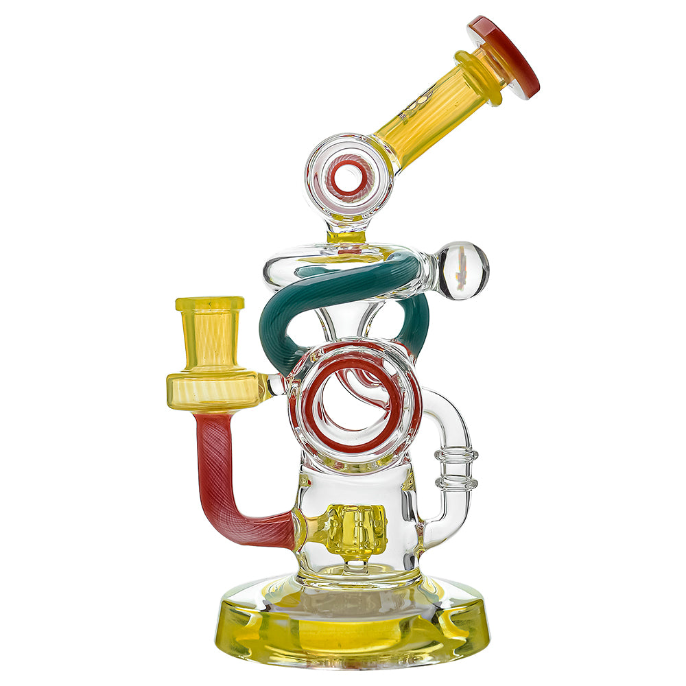 MULTI-LOOP RECYCLER GLASS RIG- Premium borosilicate glass dab rig from Calibear Glass. Ideal for dabbing, providing smooth hits and durability. Shop high-quality dab rigs, water pipes, bongs, erig glasses and glass smoking accessories at Calibear Glass. Elevate your smoking experience with a durable and stylish glass dab rig. Free shipping on all orders.