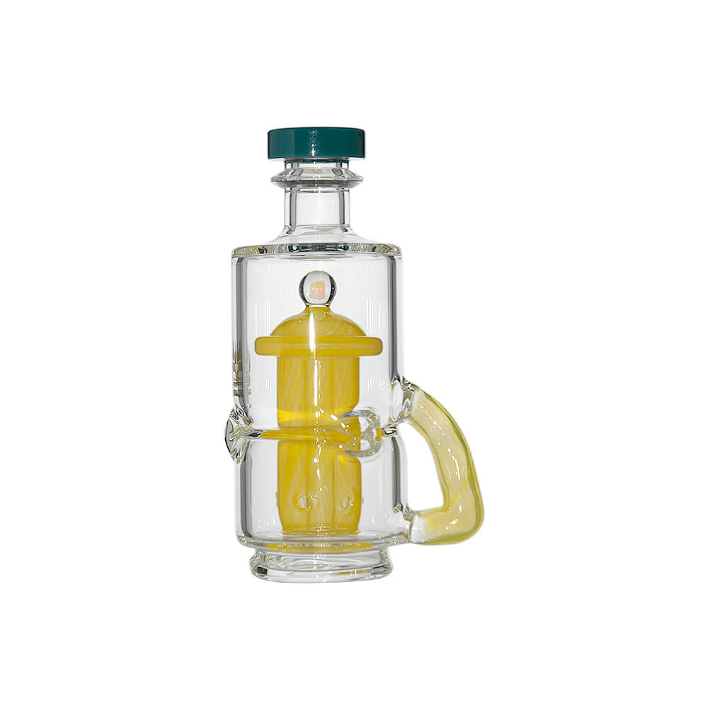 MINI FRENCH PRESS RECYCLER RIG GLASS ATTACHMENT FOR PUFFCO OG&PEAK- Premium puffco glass attachment from Calibear Glass. Ideal for dabbing, providing smooth hits and durability. Shop high-quality dab rigs, water pipes, bongs, erig glasses and glass smokin