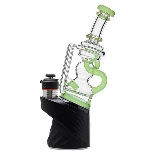 CaliBear Mini Recycler Glass Attachment for Puffco Peak and Peak Pro in Blue and Green