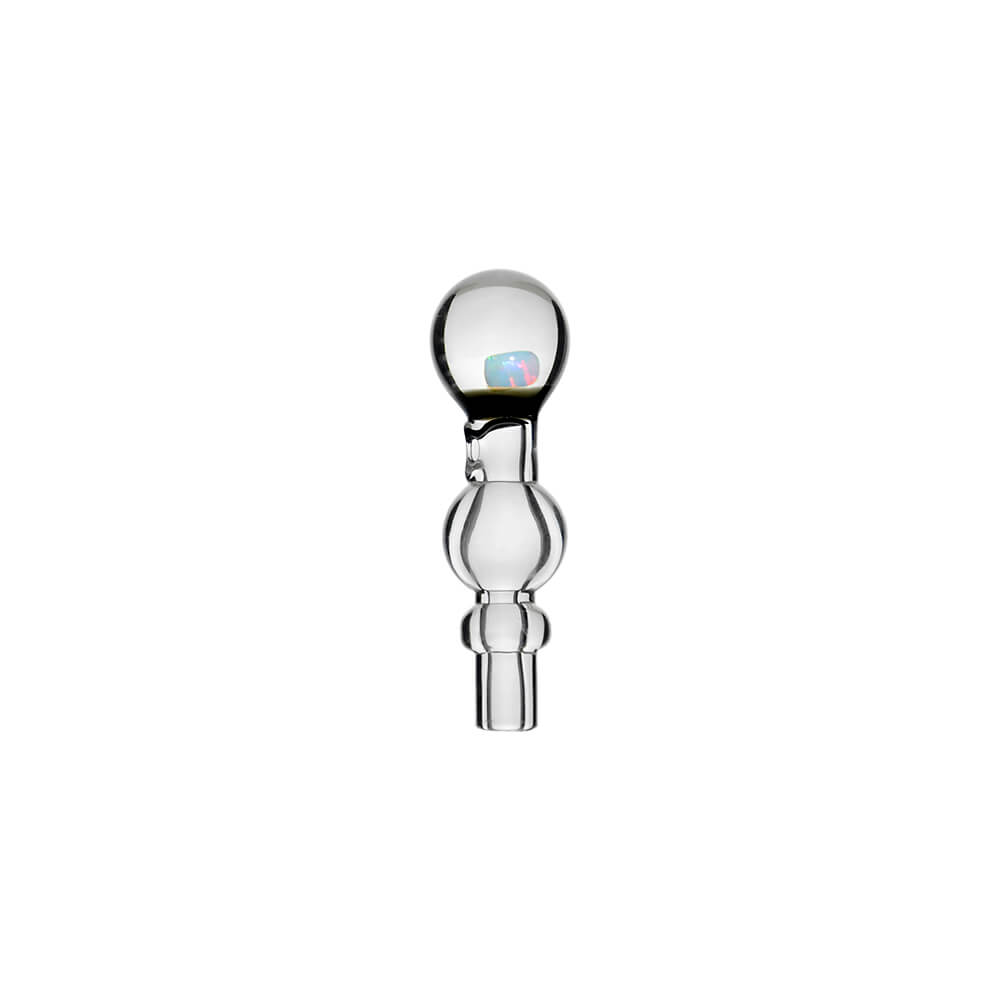 Opal Pillar Joystick Carb Cap for Dr. Dabber Switch Go | Calibear, glass joystick carb cap with encased opal pillar and directional airflow design