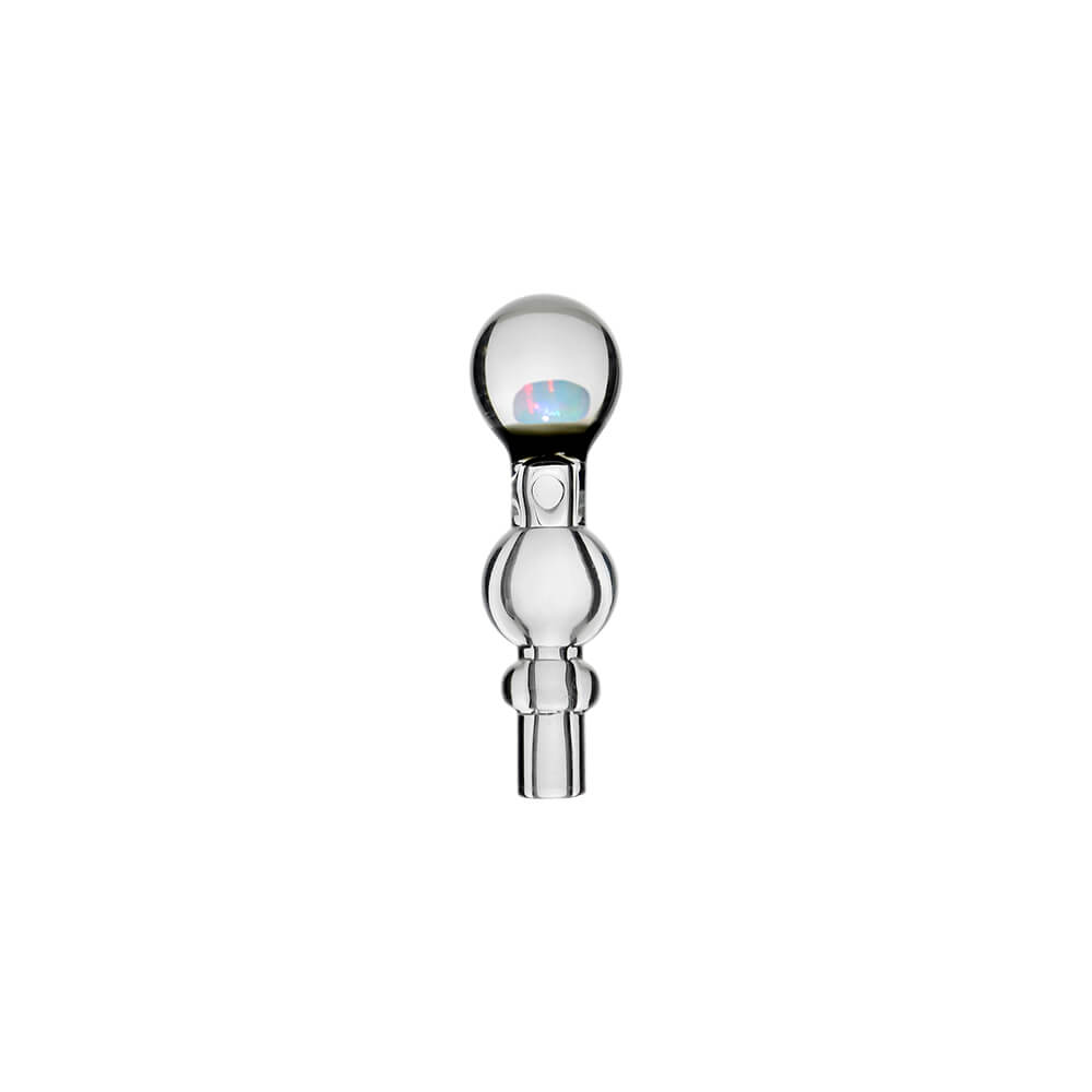 Opal Pillar Joystick Carb Cap for Dr. Dabber Switch Go | Calibear, glass joystick carb cap with encased opal pillar and directional airflow design