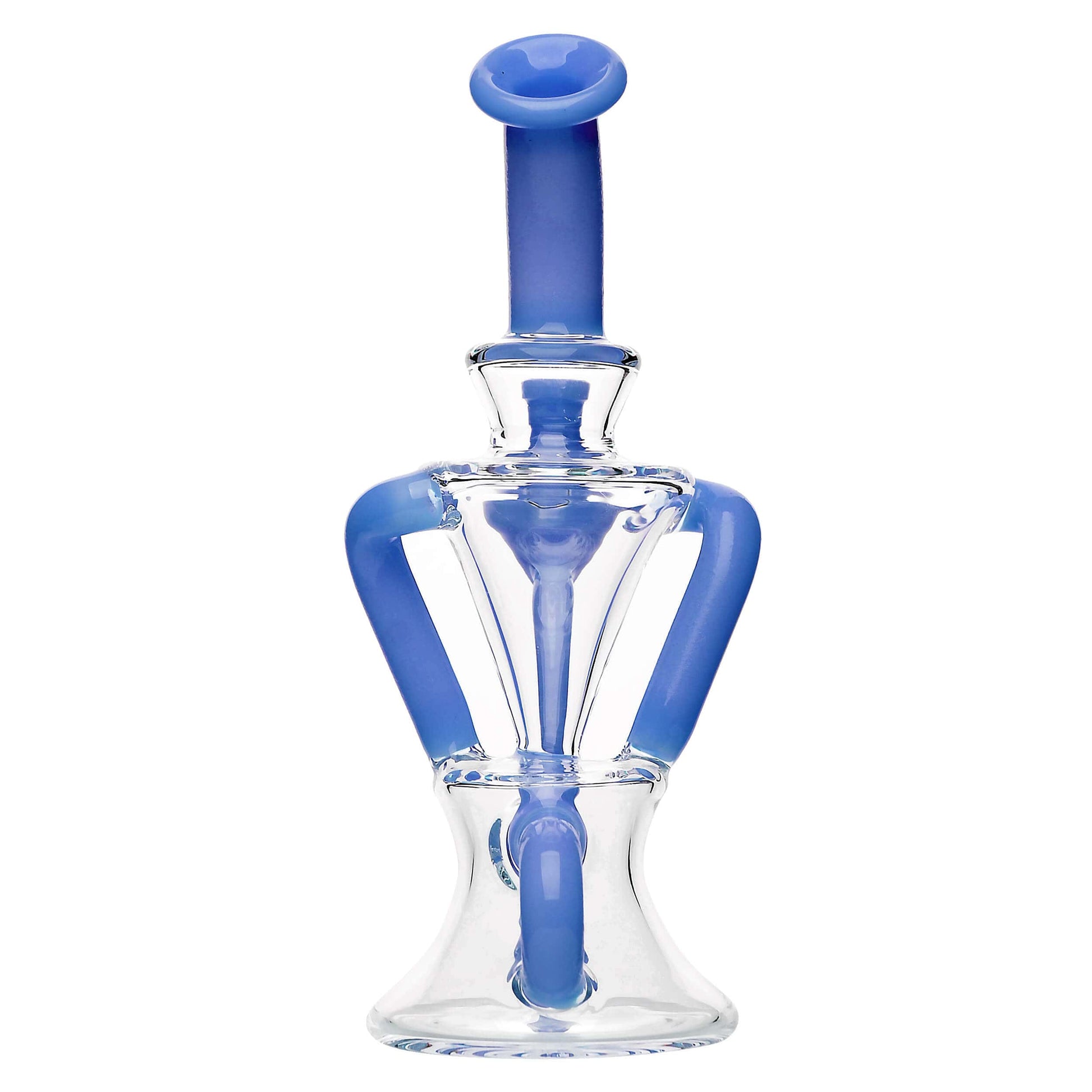 PREMIUM TWISTED RECYCLER RIG WITH COLOR-ACCENTED TUBES DAB RIG Calibear  