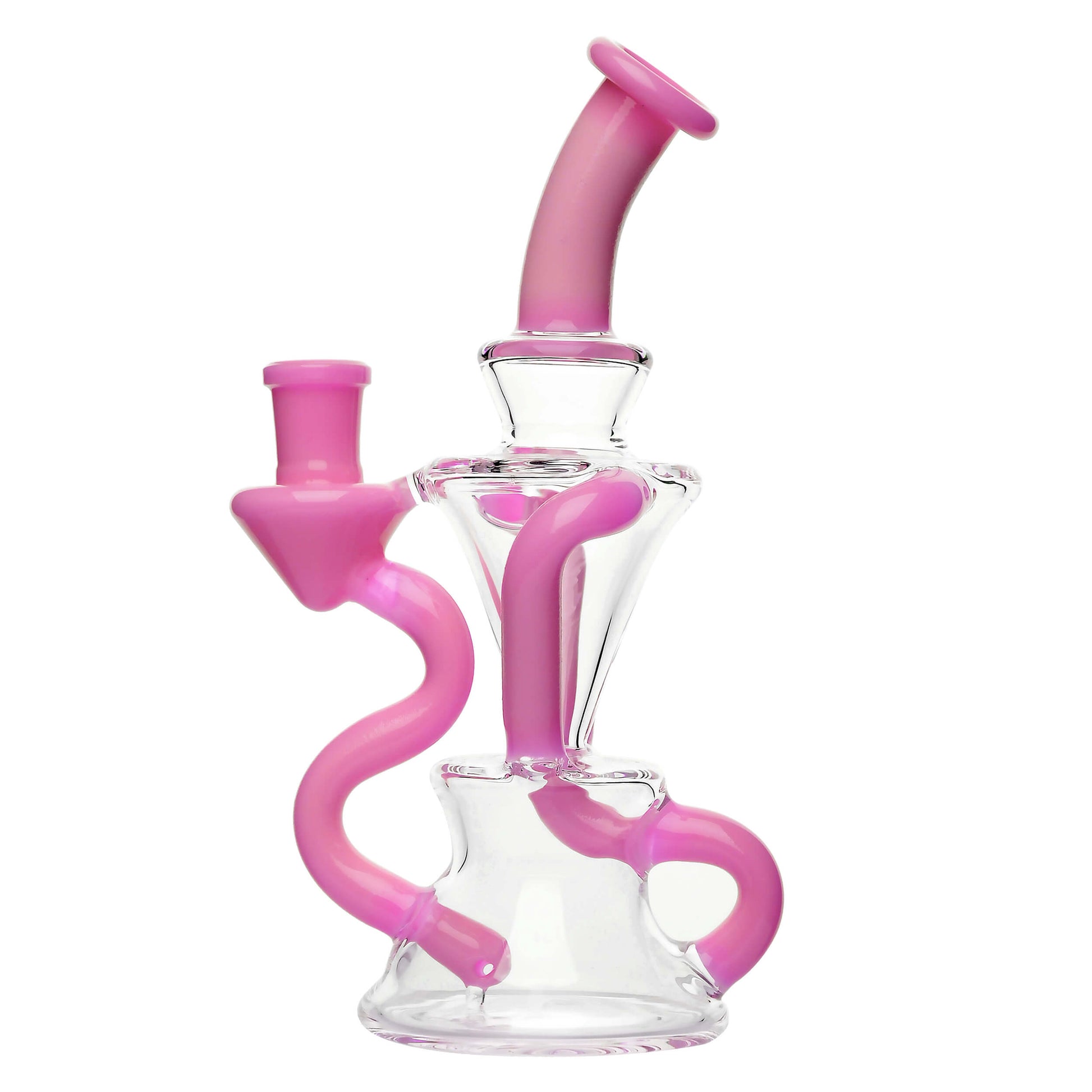 PREMIUM TWISTED RECYCLER RIG WITH COLOR-ACCENTED TUBES  Calibear  