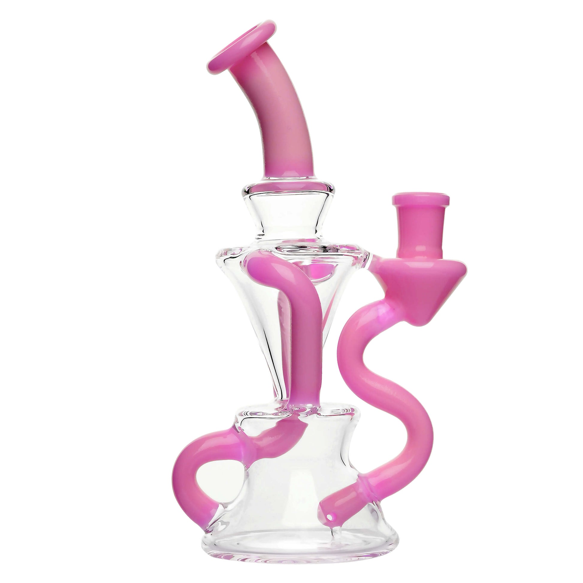 PREMIUM TWISTED RECYCLER RIG WITH COLOR-ACCENTED TUBES  Calibear  