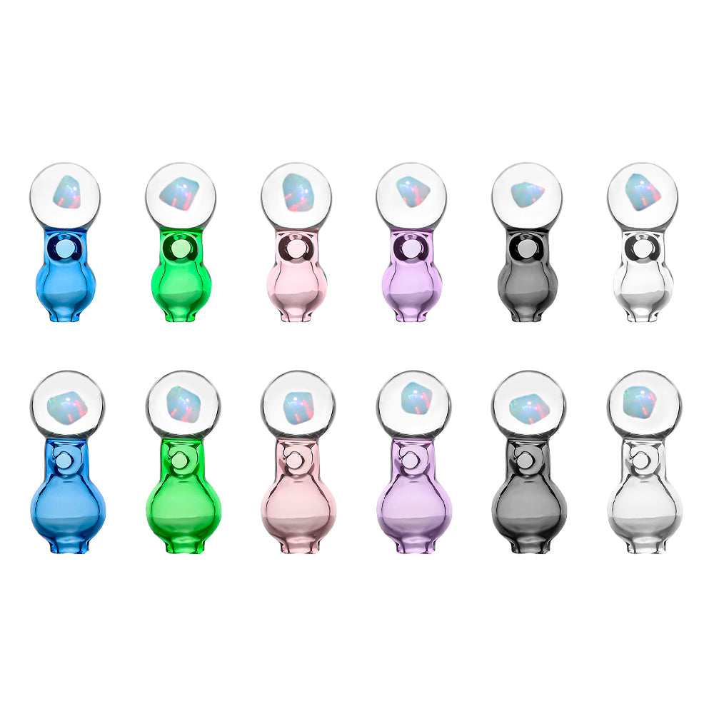 Premium Glass Ball Cap Series for Puffco Proxy & Peak | Calibear, glass ball cap accessory designed for smooth airflow control and compatible concentrate device setups
