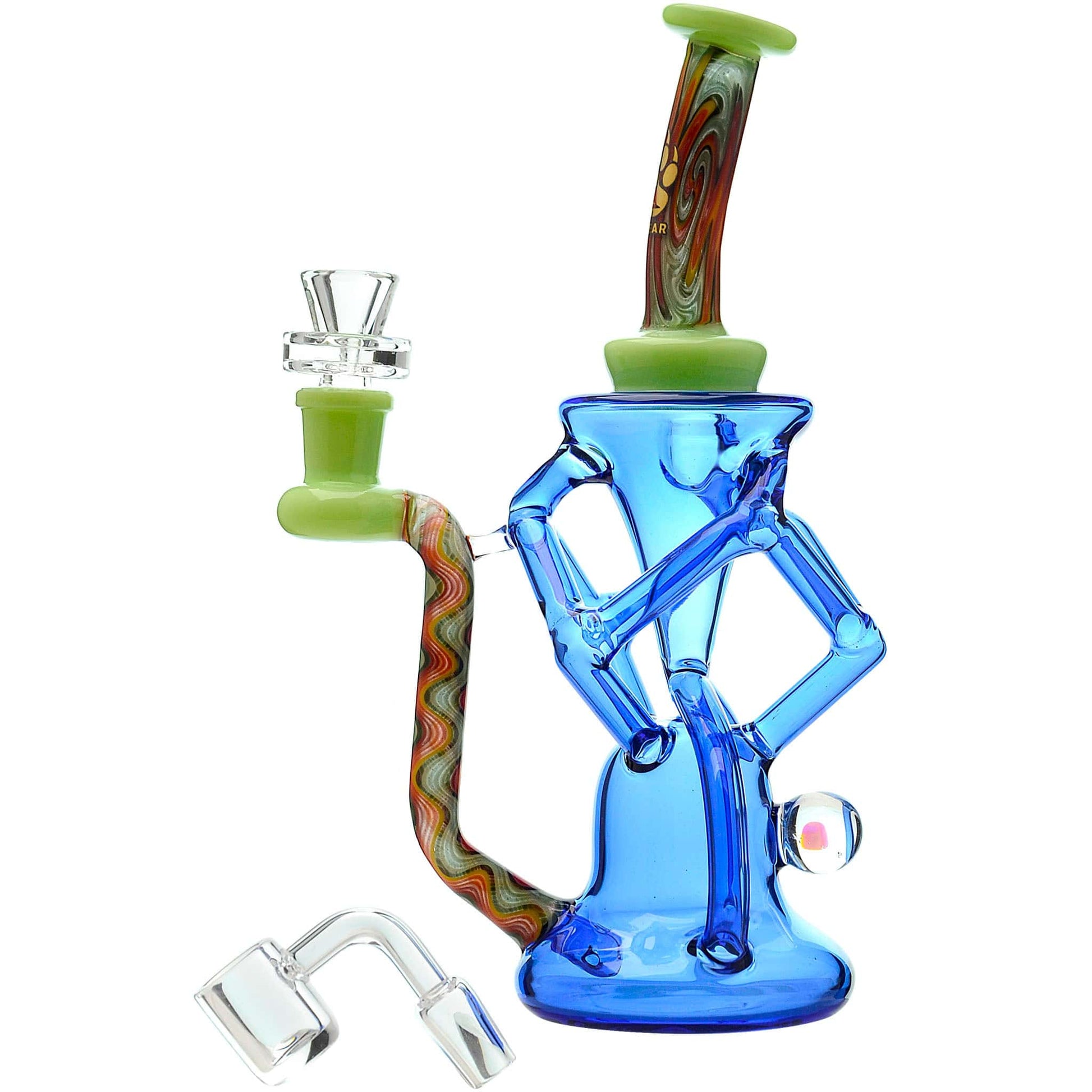 QUAD WIGWAG RECYCLER WITH OPAL | CALIBEAR Water Pipe Calibear 