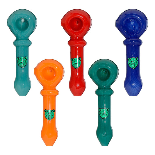 SLIM DUAL-TONE BOROSILICATE GLASS SPOON PIPE