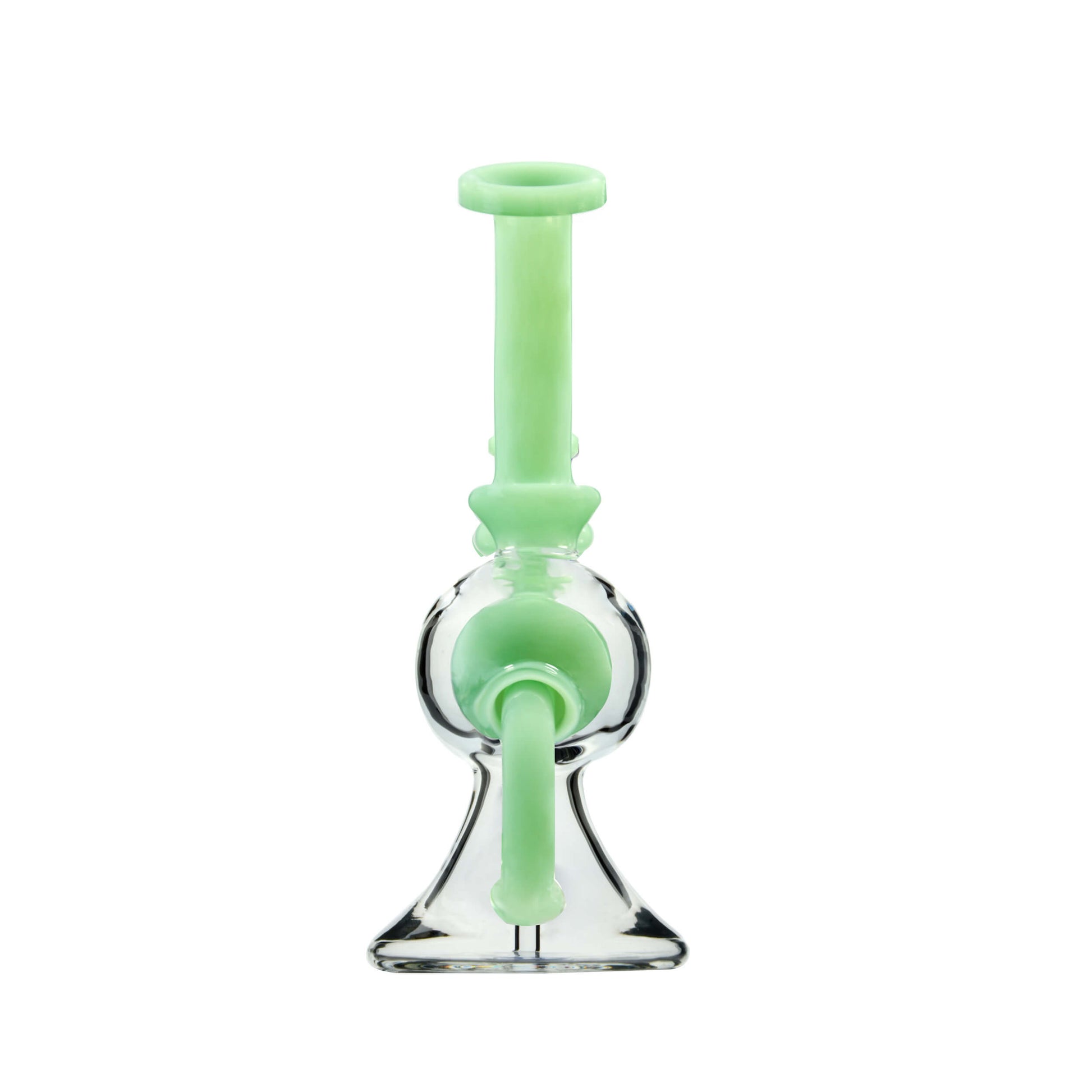 SPHERICAL RECYCLER GLASS DAB RIG | CALIBEAR- Premium borosilicate glass dab rig from Calibear Glass. Ideal for dabbing, providing smooth hits and durability. Shop high-quality dab rigs, water pipes, bongs, erig glasses and glass smoking accessories at Calibear Glass. Elevate your smoking experience with a durable and stylish glass dab rig. Free shipping on all orders.