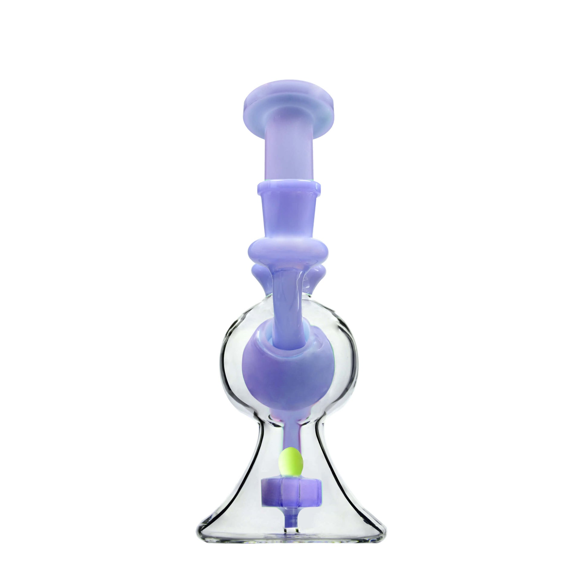 SPHERICAL RECYCLER GLASS DAB RIG | CALIBEAR- Premium borosilicate glass dab rig from Calibear Glass. Ideal for dabbing, providing smooth hits and durability. Shop high-quality dab rigs, water pipes, bongs, erig glasses and glass smoking accessories at Calibear Glass. Elevate your smoking experience with a durable and stylish glass dab rig. Free shipping on all orders.