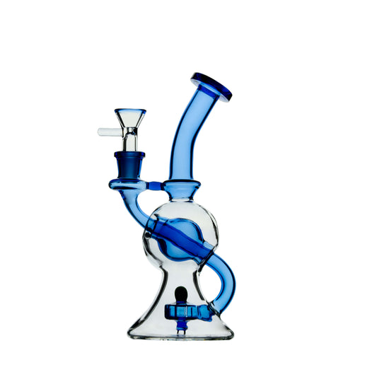 SPHERICAL RECYCLER GLASS DAB RIG | CALIBEAR- Premium borosilicate glass dab rig from Calibear Glass. Ideal for dabbing, providing smooth hits and durability. Shop high-quality dab rigs, water pipes, bongs, erig glasses and glass smoking accessories at Calibear Glass. Elevate your smoking experience with a durable and stylish glass dab rig. Free shipping on all orders.