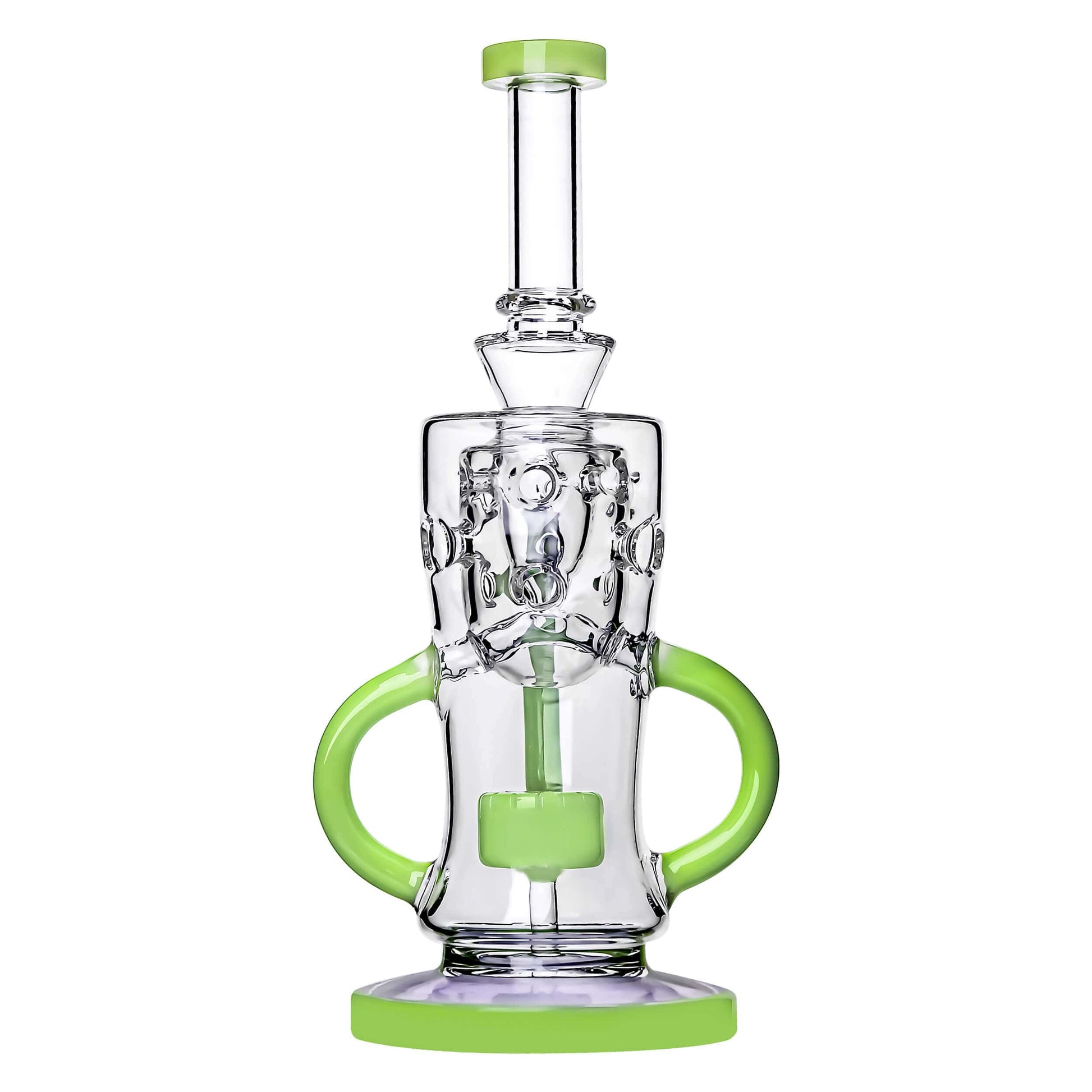 SWISS KLEIN RECYCLER WITH SLITTED PERC DAB RIG Calibear 