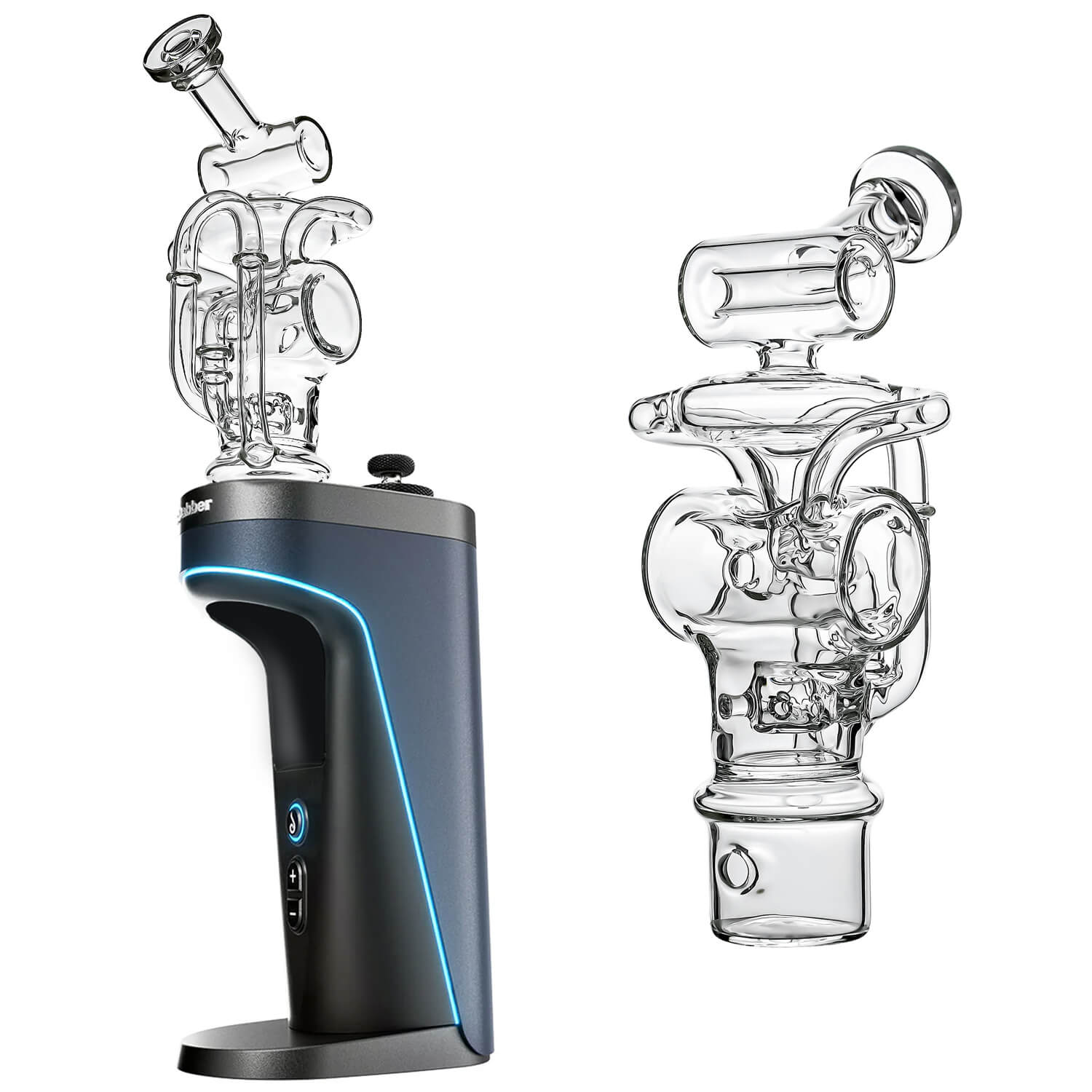 Calibear Swiss Recycler Glass Attachment for Dr. Dabber Switch 2 premium borosilicate Swiss perc recycler glass top