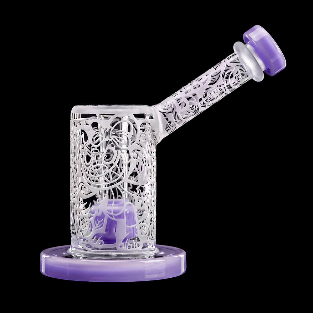 Calibear SANDBLASTED MINI BUS RIG DAB RIG in milky purple