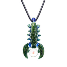 Load image into Gallery viewer, Scorpion Inspired Glass Pendant Necklace  Calibear  