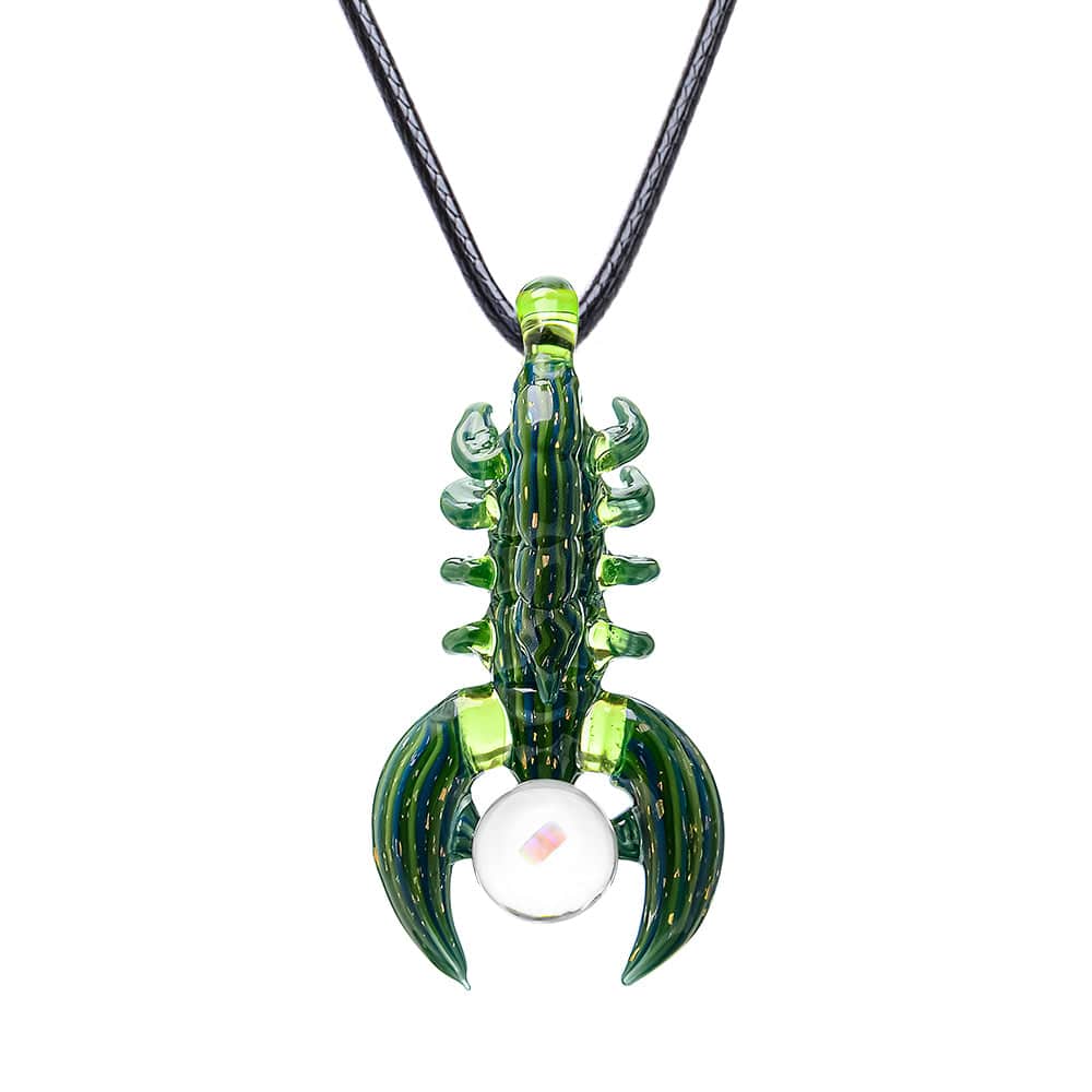 Scorpion Inspired Glass Pendant Necklace  Calibear  