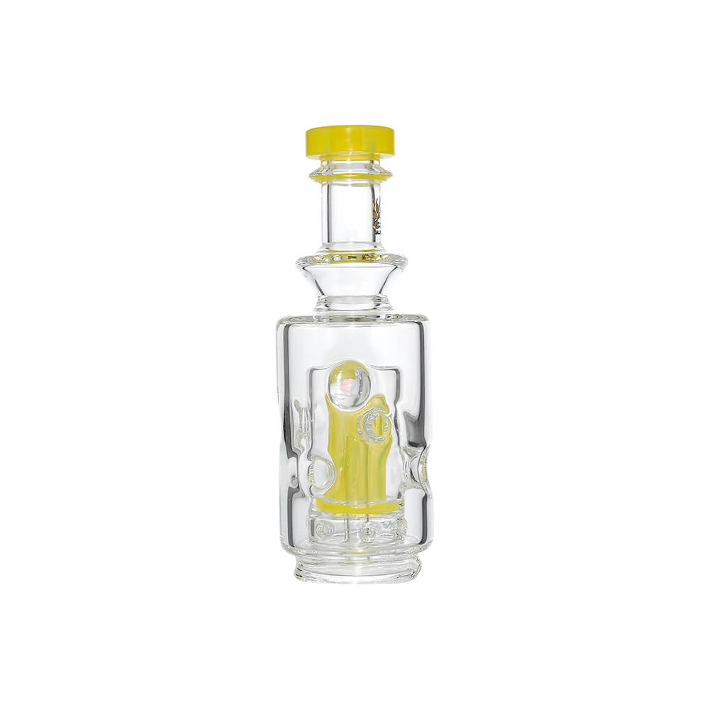 Straight Swiss glass attachment with opal detail for Puffco Peak OG and Pro Calibear multi variant display