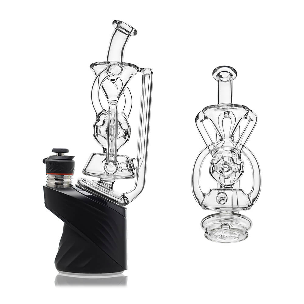 Swiss Fab recycler glass attachment for Puffco Peak OG and Pro with intricate internal diffusion design