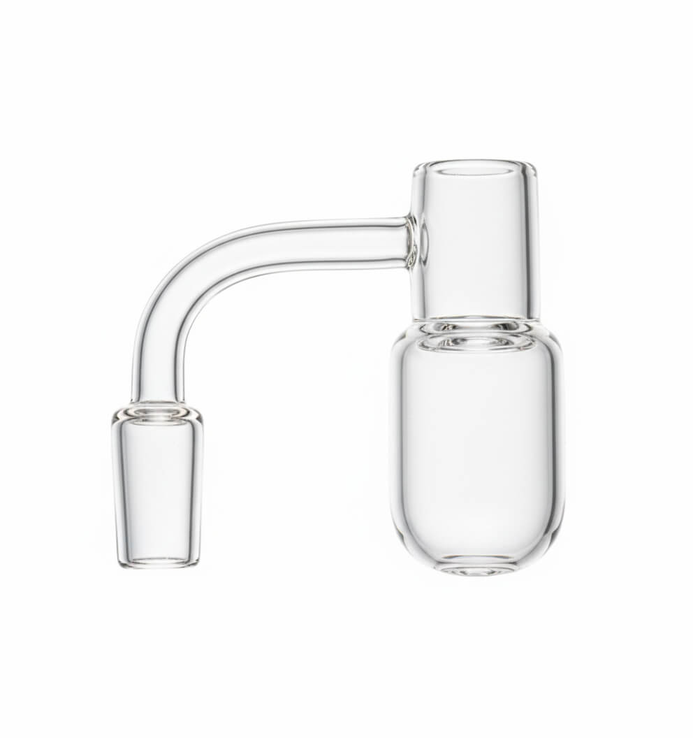 THICK BOTTOM ROUND BUCKET QUARTZ BANGER- Premium borosilicate glass smoking accessories from Calibear Glass. Ideal for dabbing, providing smooth hits and durability. Shop high-quality dab rigs, water pipes, bongs, erig glasses and glass smoking accessories at Calibear Glass. Elevate your smoking experience with a durable and stylish glass dab rig. Free shipping on all orders.