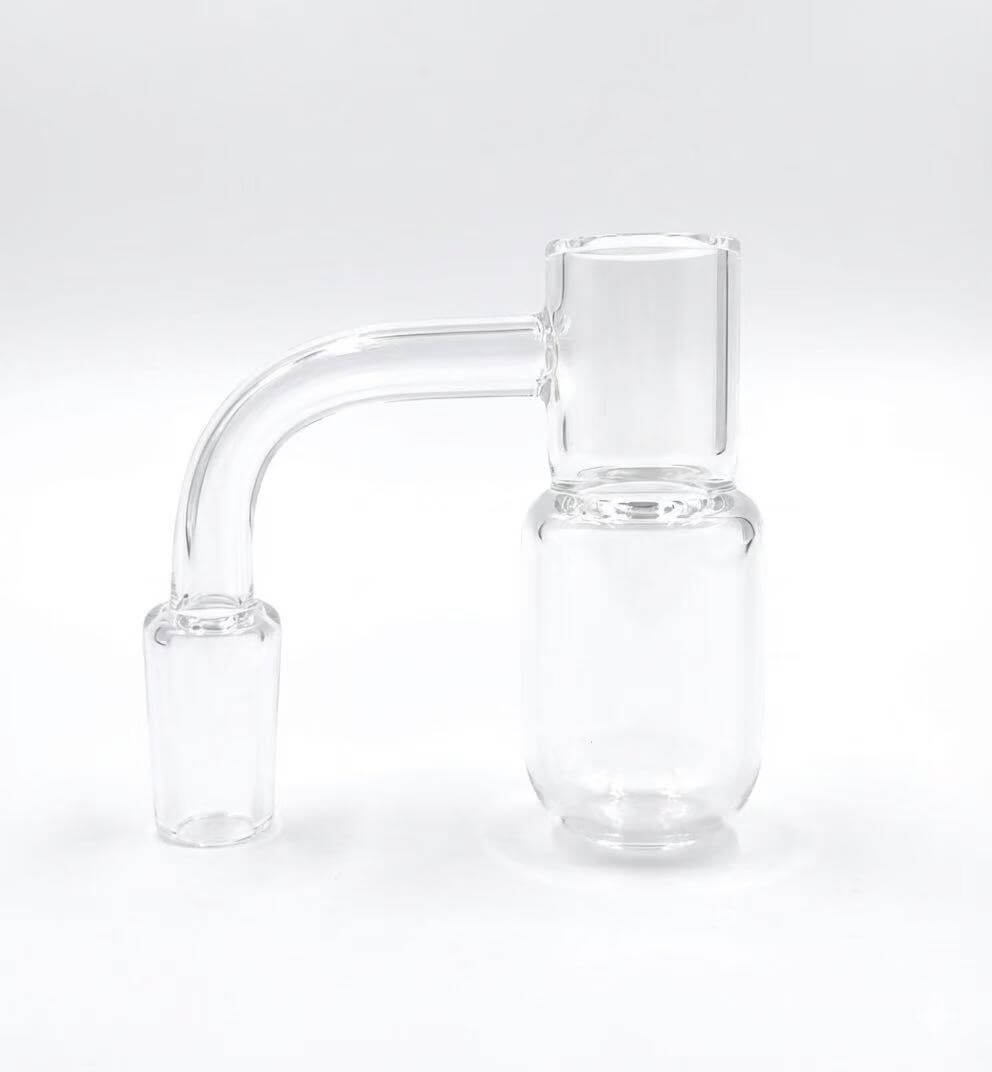 THICK BOTTOM ROUND BUCKET QUARTZ BANGER- Premium borosilicate glass smoking accessories from Calibear Glass. Ideal for dabbing, providing smooth hits and durability. Shop high-quality dab rigs, water pipes, bongs, erig glasses and glass smoking accessories at Calibear Glass. Elevate your smoking experience with a durable and stylish glass dab rig. Free shipping on all orders.
