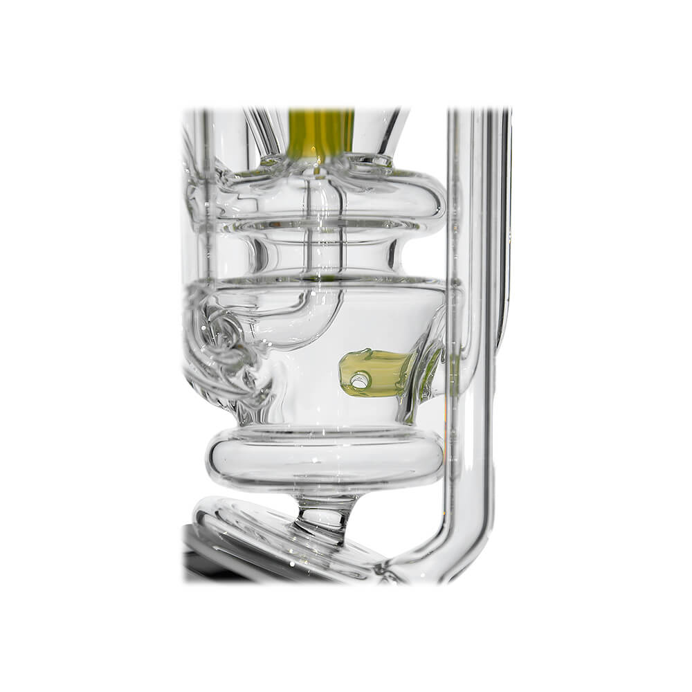 Calibear Triple Vortex Recycler Glass Attachment for Puffco Peak OG & PRO premium borosilicate triple recycler glass top