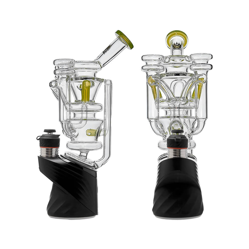 Calibear Triple Vortex Recycler Glass Attachment for Puffco Peak OG & PRO premium borosilicate triple recycler glass top
