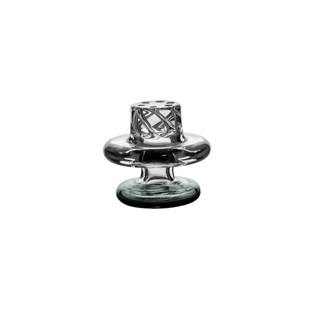 Calibear Universal Vortex Spinner Carb Caps in tranparent black