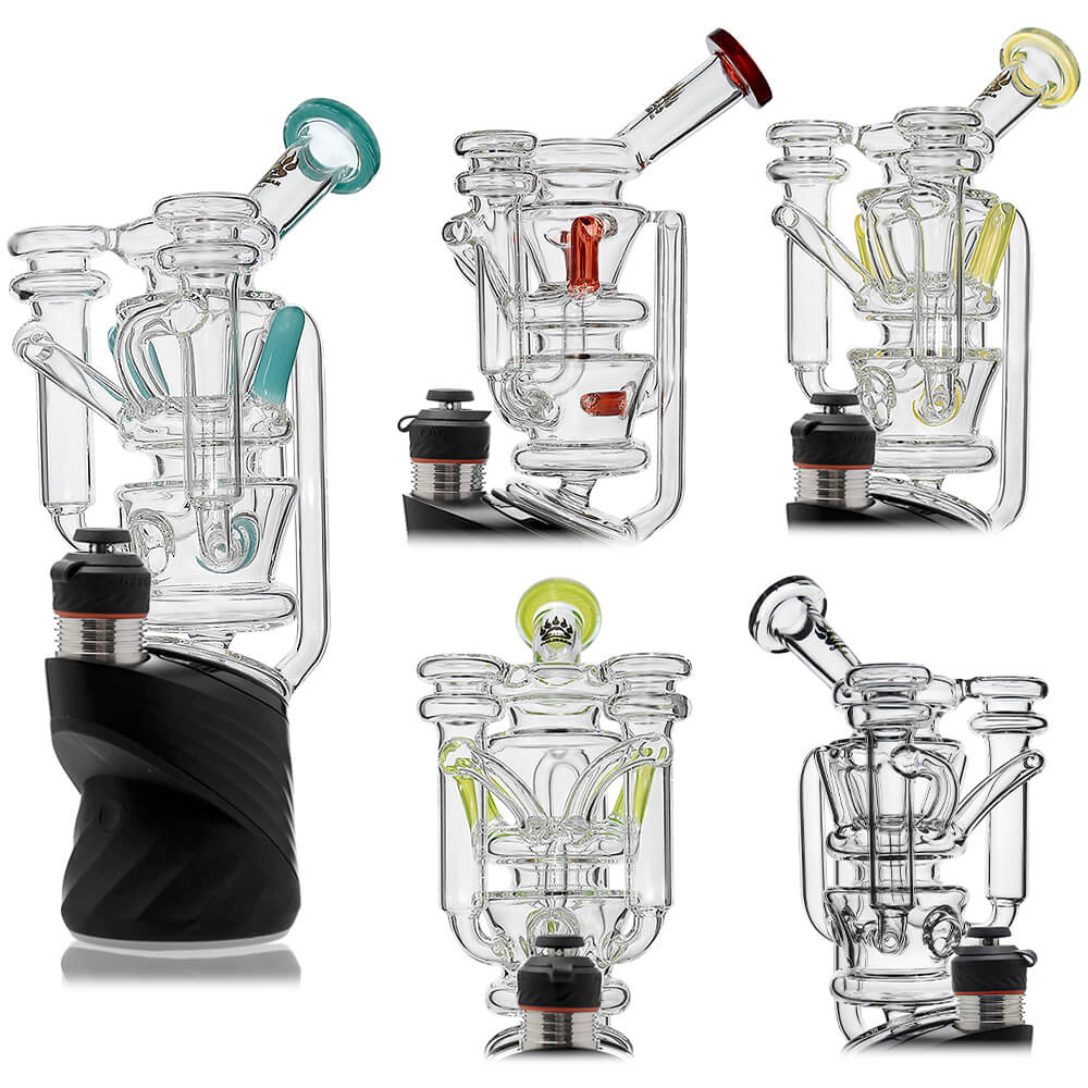 Calibear Triple Vortex Recycler Glass Attachment for Puffco Peak OG & PRO premium borosilicate triple recycler glass top