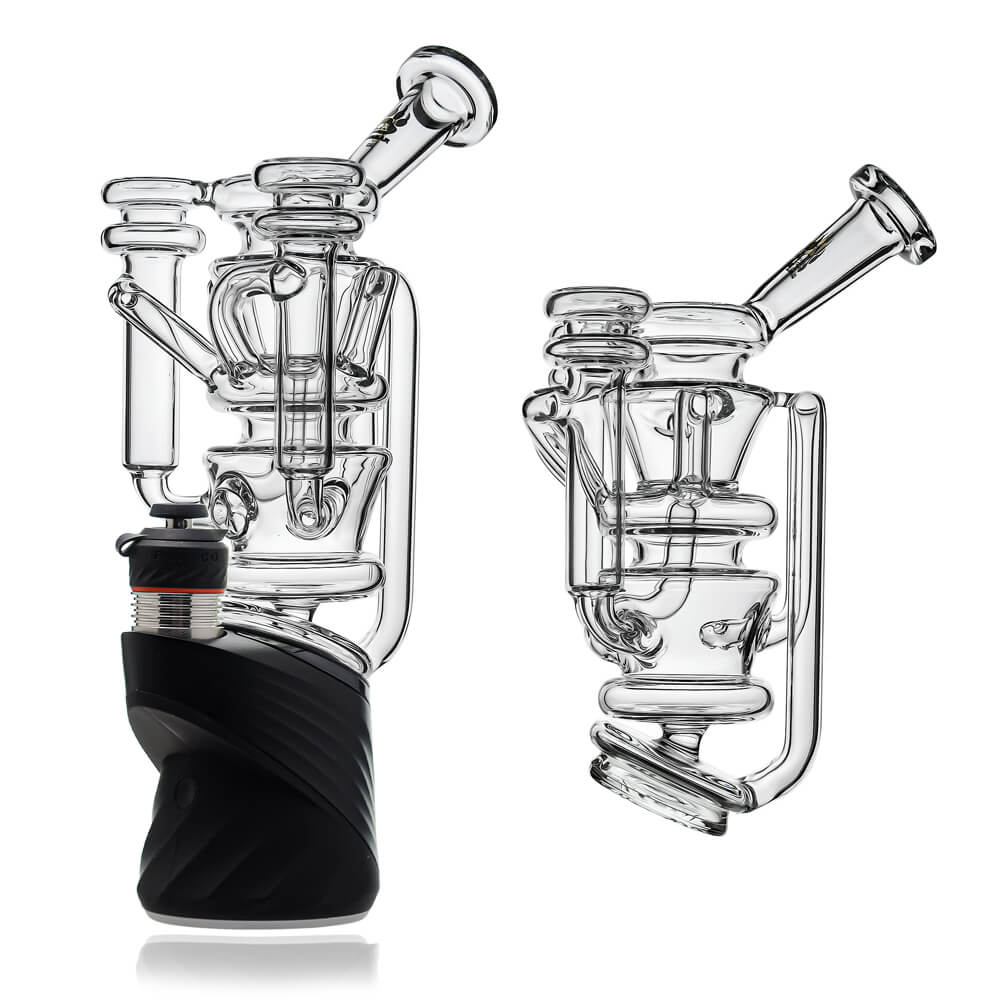 Calibear Triple Vortex Recycler Glass Attachment for Puffco Peak OG & PRO premium borosilicate triple recycler glass top