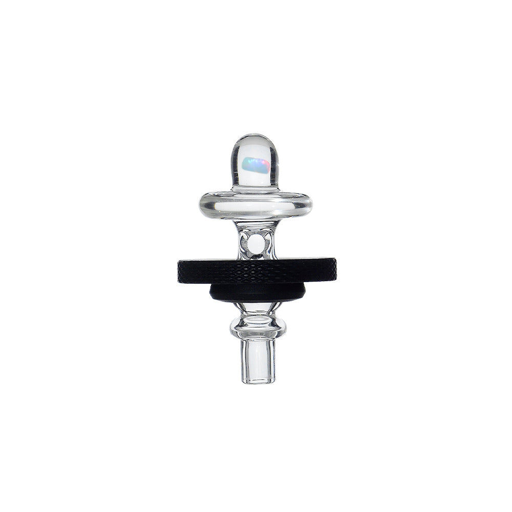 UFO Opal Joystick Carb Cap (Clear) for Dr. Dabber Switch 2 | Calibear, glass joystick carb cap with UFO-style top, opal accent and directional airflow design  