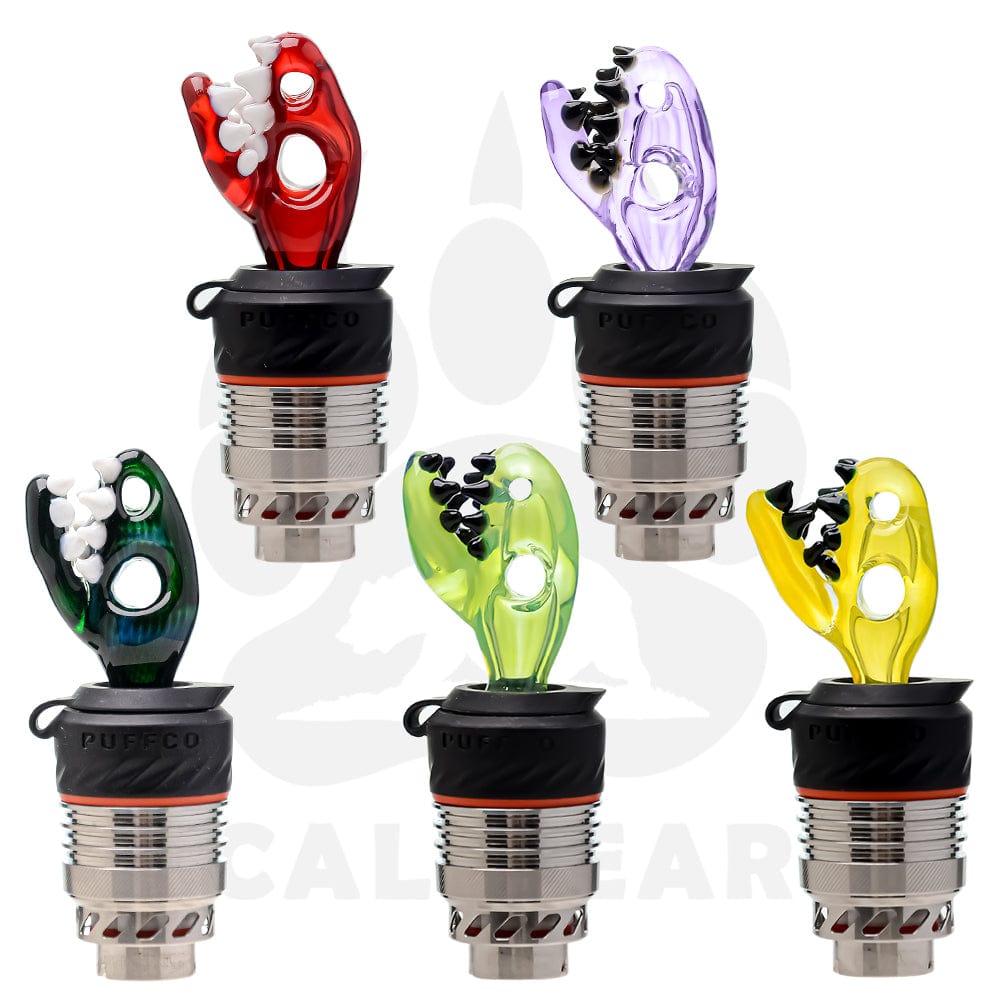 US COLOR DINO HEAD PUFFCO 3D XL GLASS CAP- Premium puffco glass attachment from Calibear Glass. Ideal for dabbing, providing smooth hits and durability. Shop high-quality dab rigs, water pipes, bongs, erig glasses and glass smoking accessories at Calibear