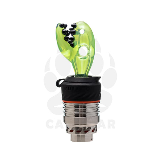US COLOR DINO HEAD PUFFCO 3D XL GLASS CAP- Premium puffco glass attachment from Calibear Glass. Ideal for dabbing, providing smooth hits and durability. Shop high-quality dab rigs, water pipes, bongs, erig glasses and glass smoking accessories at Calibear