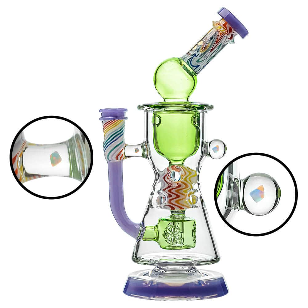 WIGWAG STRAIGHT FAB TORUS V2 ENCASED TWO OPALS WITH SEED OF LIFE PERC DAB RIG Calibear 