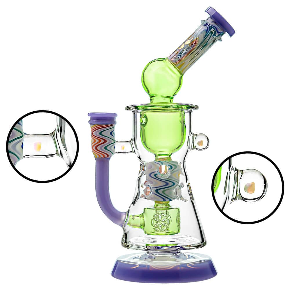 WIGWAG STRAIGHT FAB TORUS V2 ENCASED TWO OPALS WITH SEED OF LIFE PERC DAB RIG Calibear 