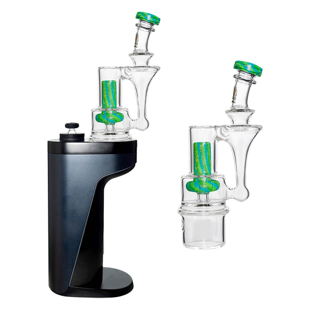 Calibear RBR Recycler Glass Attachment mounted on a Dr. Dabber Switch 2 