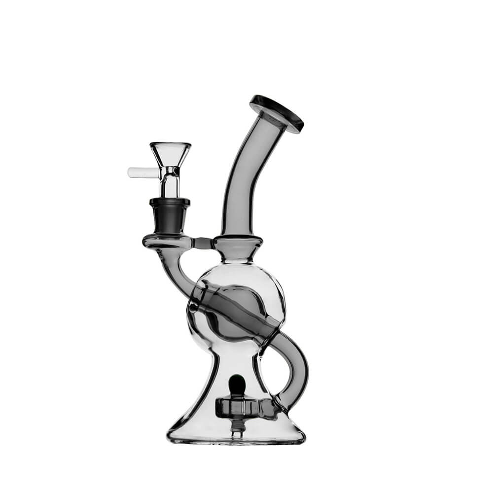 SPHERICAL RECYCLER GLASS DAB RIG | CALIBEAR- Premium borosilicate glass dab rig from Calibear Glass. Ideal for dabbing, providing smooth hits and durability. Shop high-quality dab rigs, water pipes, bongs, erig glasses and glass smoking accessories at Calibear Glass. Elevate your smoking experience with a durable and stylish glass dab rig. Free shipping on all orders.