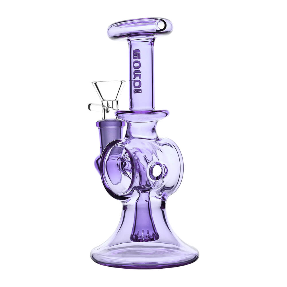 ELEGANT GLASS RECYCLER WITH OPEN LOOP DESIGN-Premium borosilicate glass dab rig from Calibear Glass. Ideal for dabbing, providing smooth hits and durability. Shop high-quality dab rigs, water pipes, bongs, erig glasses and glass smoking accessories at Calibear Glass. Elevate your smoking experience with a durable and stylish glass dab rig. Free shipping on all orders