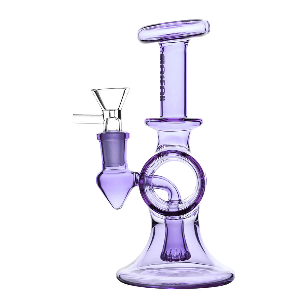 ELEGANT GLASS RECYCLER WITH OPEN LOOP DESIGN-Premium borosilicate glass dab rig from Calibear Glass. Ideal for dabbing, providing smooth hits and durability. Shop high-quality dab rigs, water pipes, bongs, erig glasses and glass smoking accessories at Calibear Glass. Elevate your smoking experience with a durable and stylish glass dab rig. Free shipping on all orders
