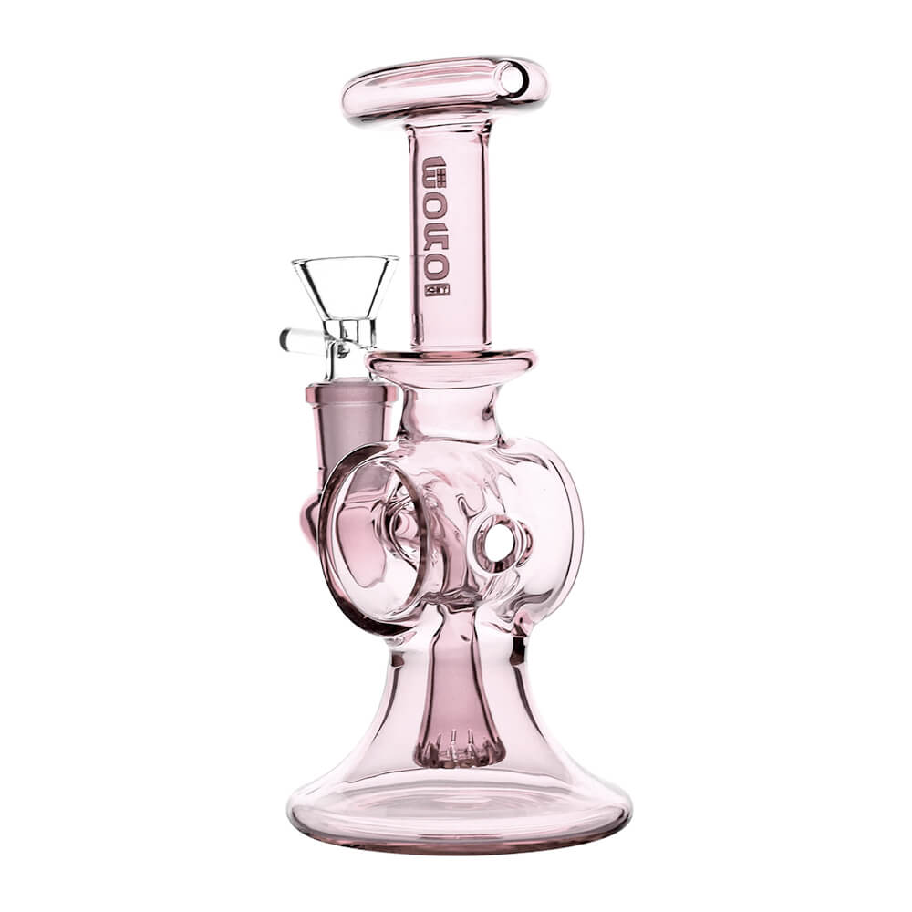 ELEGANT GLASS RECYCLER WITH OPEN LOOP DESIGN-Premium borosilicate glass dab rig from Calibear Glass. Ideal for dabbing, providing smooth hits and durability. Shop high-quality dab rigs, water pipes, bongs, erig glasses and glass smoking accessories at Calibear Glass. Elevate your smoking experience with a durable and stylish glass dab rig. Free shipping on all orders