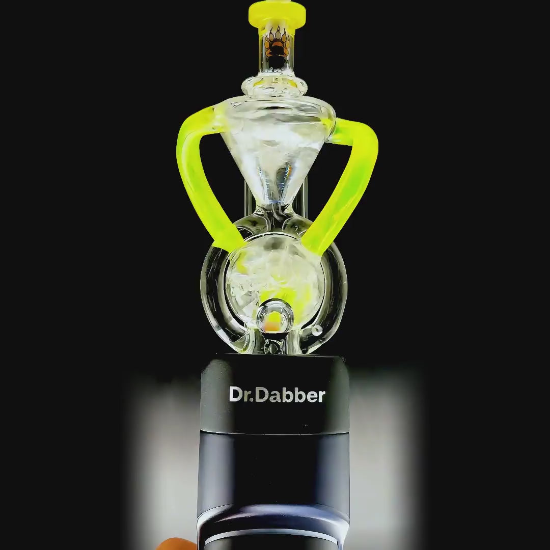 function video of Custom Calibear Orb Recycler for Dr.Dabber Switch Go Glass Attachment