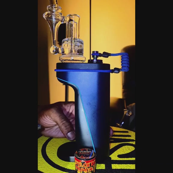 function video of Calibear RBR Recycler Glass Attachment mounted on a Dr. Dabber Switch 2 