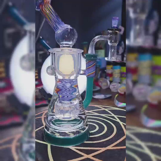 WIGWAG STRAIGHT FAB TORUS V2 ENCASED TWO OPALS WITH SEED OF LIFE PERC