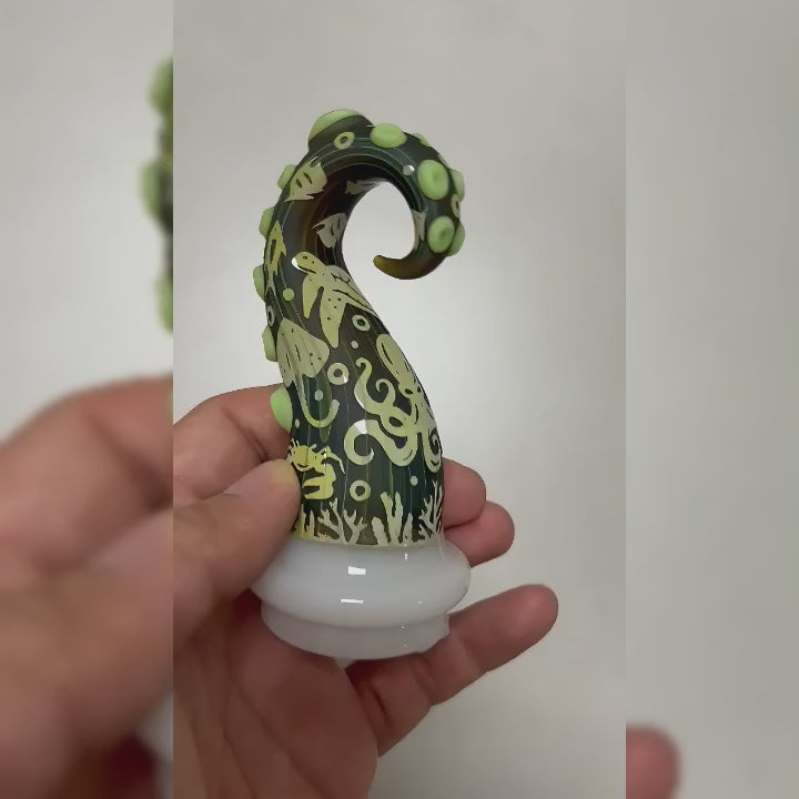 OCTOPUS TENTACLE CUSTOM GLASS ATTACHMENT FOR PUFFCO OG & PEAK-Premium puffco glass attachment from Calibear Glass. Ideal for dabbing, providing smooth hits and durability. Shop high-quality dab rigs, water pipes, bongs, erig glasses and glass smoking accessories at Calibear Glass. Elevate your smoking experience with a durable and stylish glass dab rig. Free shipping on all orders