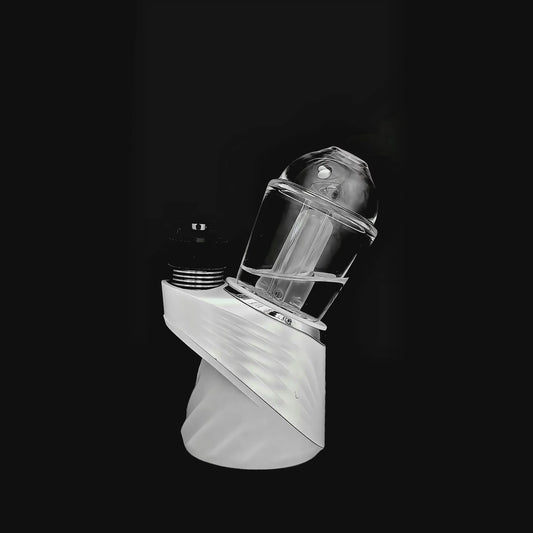 Calibear Premium Tubbler Bubbler Glass Attachment for Puffco Peak OG & Pro Handcrafted Borosilicate Glass Main product view showing precision borosilicate glass craftsmanship for Puffco Peak OG & Pro